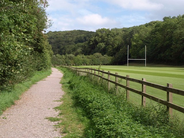 Path by the rugby pitch